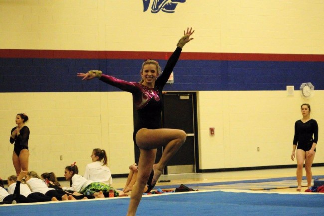 Central's Sydney Rau has been a key component on the vault for Kenosha Combined Gymnastics (Submitted).