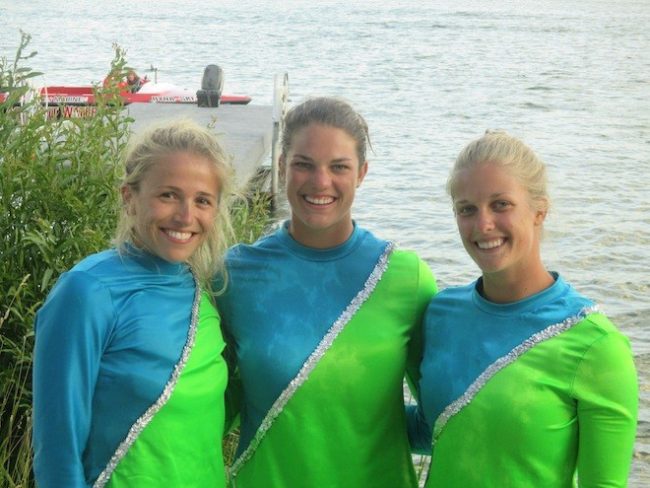 Three members of the Aquanuts team will represent Team USA in a World Tournament held in September: Kendall Krieger, Kailey Koehler and Ariana Koehler (Jason Arndt/The Report).