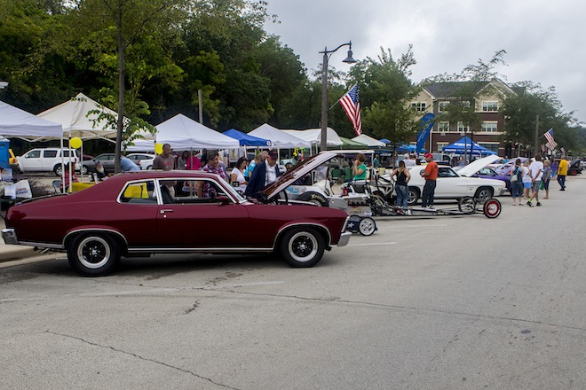 More than a dozen cars were entered at Twin Lakes Business in the Park and Car Show Saturday, where five people received awards for the best of all categories (Earlene Frederick/The Report). 
